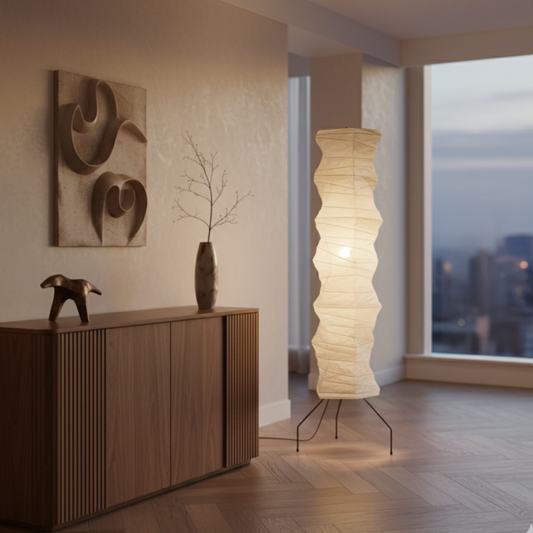 Wabi-Sabi Rice Paper Floor Lamp 180cm