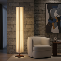 Hikari Walnut Column Floor Lamp 160cm