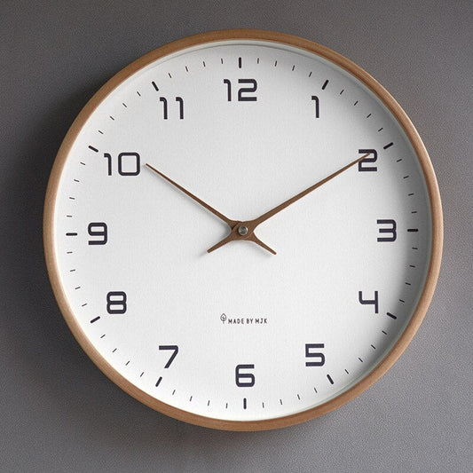 Scandi Wood Wall Clock 25cm