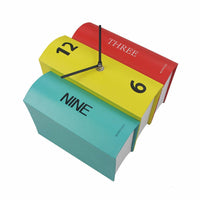 Open Book Silent Desk Clock 21cm