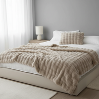 Faux Fur Throw Blanket 127 x 152cm