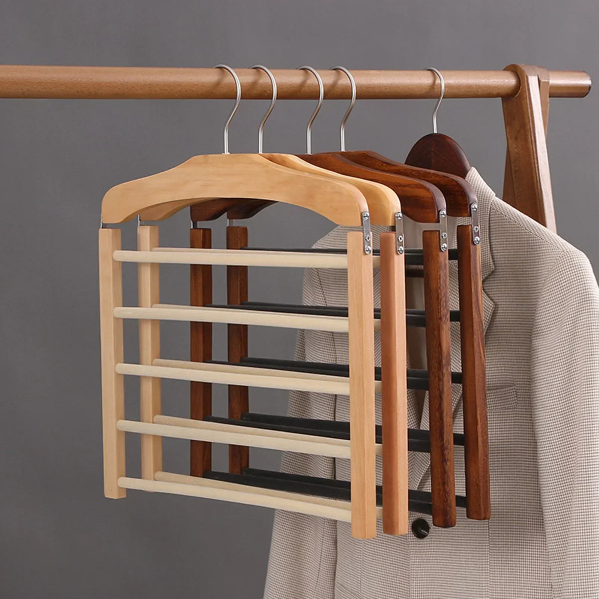 Multi-Tier Wooden Trouser Hanger