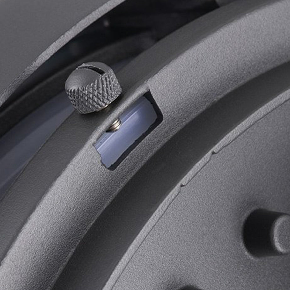 Close detail of the knurled fixing screw and cable gland on the Vardo outdoor wall light