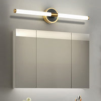 Miralo wall light mounted horizontally above a bathroom mirror cabinet