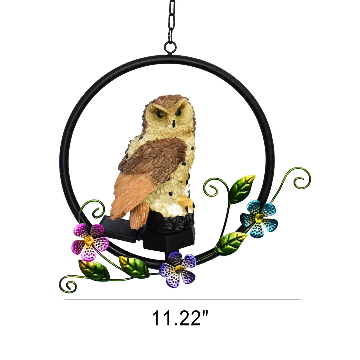 Owl Solar Hanging Garden Light