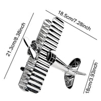 Vintage Metal Aeroplane Ornament 21cm