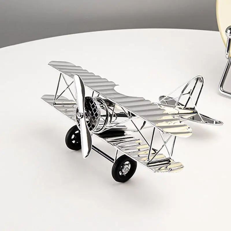 Vintage Metal Aeroplane Ornament 21cm