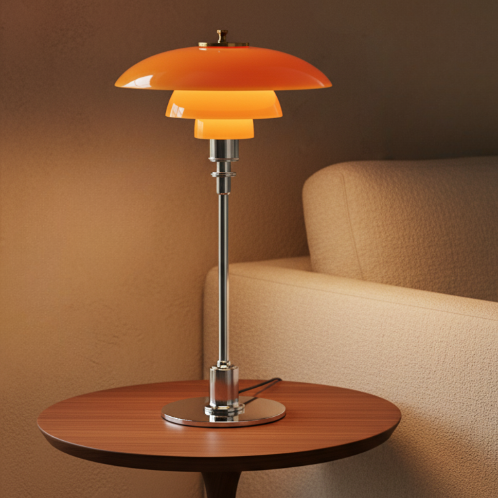 Hand-Blown Glass Table Lamp 47cm