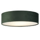 Green Velvet Flush Drum Light 38cm