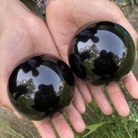 Polished Obsidian Sphere