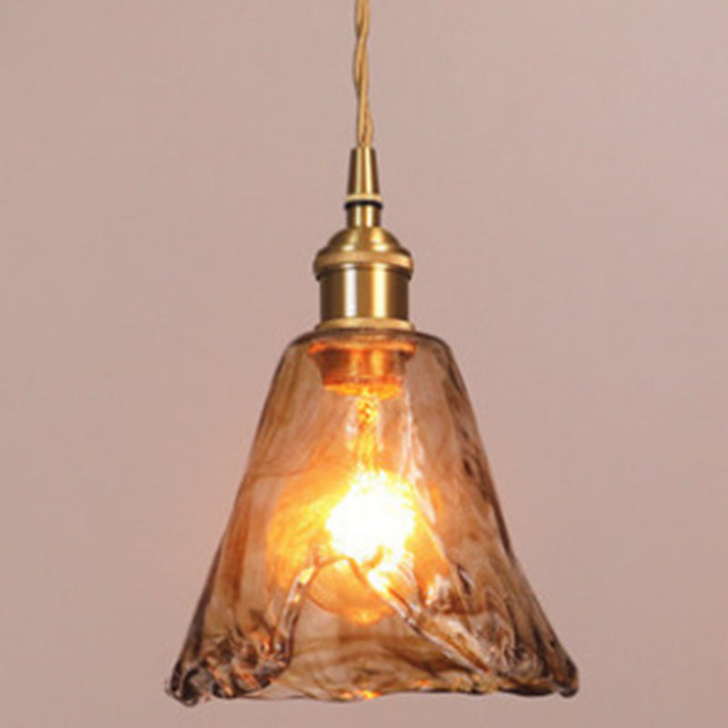 Amber Crystal Ceiling Light