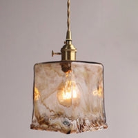 Amber Crystal Ceiling Light