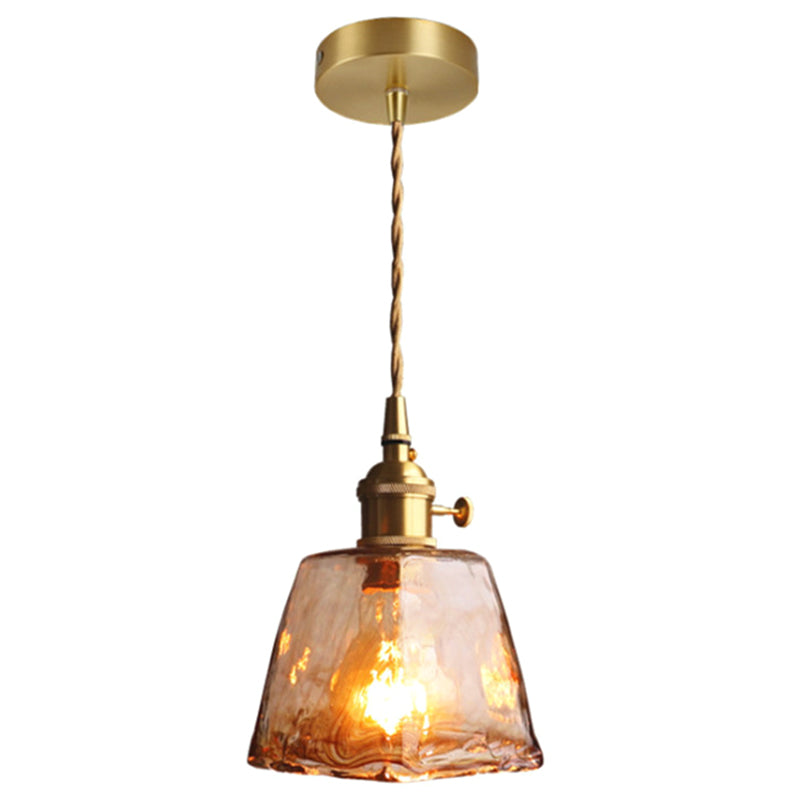 Amber Crystal Ceiling Light