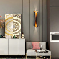 Curled Metal Twin Wall Sconce