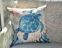Sea Life Linen Cushion Covers