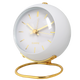 Round Metal and Glass Table Clock 13cm