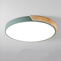 Macaron Wood-Trim Ceiling Light