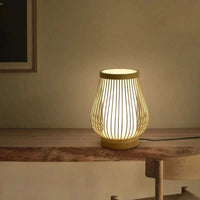 Japanese Bamboo Table Lamp