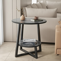 Two-Tier Metal Side Table 40cm