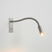 Reading wall sconce beside bed