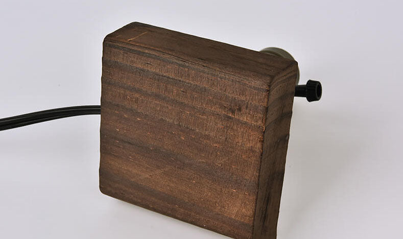 Iron and Pine Bulb Table Lamp 13cm