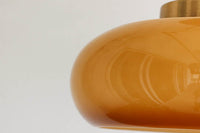 Amber Glass Semi-Flush Ceiling Light