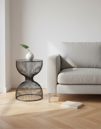 Arka Hourglass Metal Side Table