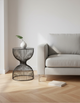 Arka Hourglass Metal Side Table