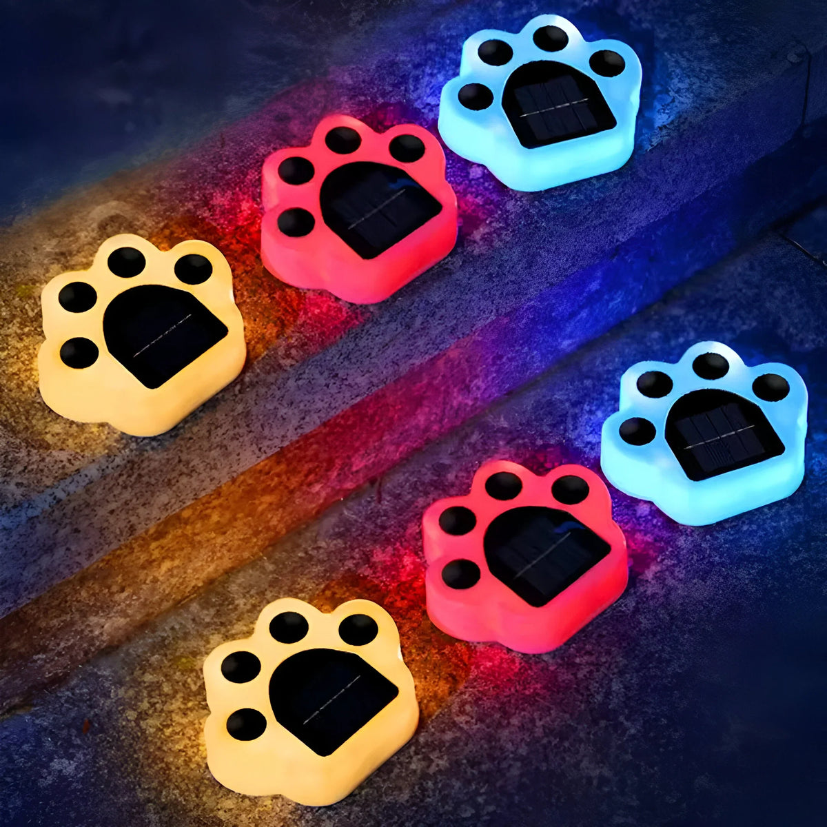 Paw Print Solar Garden Light