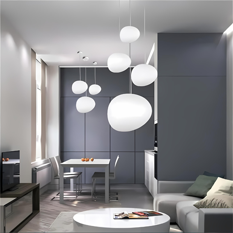 Glass Pebble Pendant Light