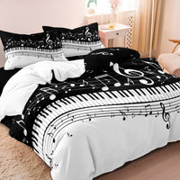 Piano Key Cotton Bedding Set
