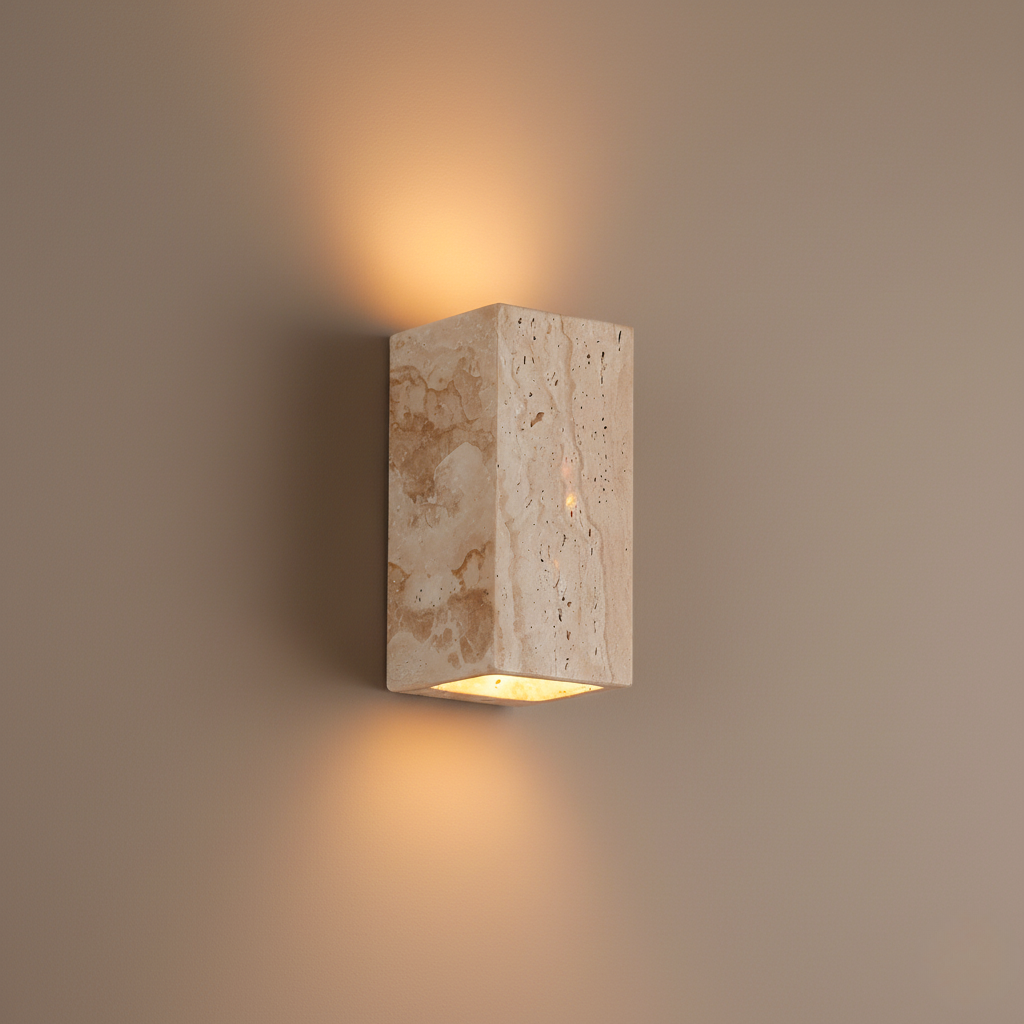 Travertine Up & Down Wall Light