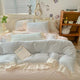 Gingham Ruffle-Edge Bedding Set