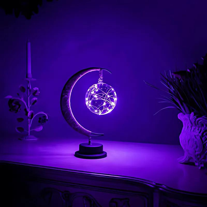 Glass Battery Table Lamp 27cm