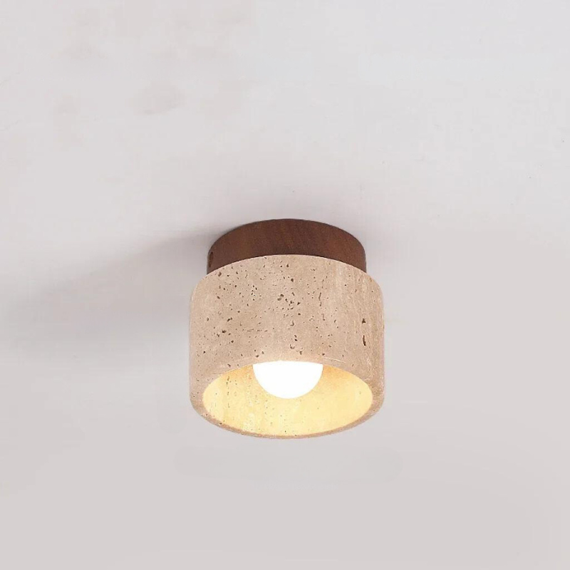 Travertine Recessed Ceiling Light 40cm