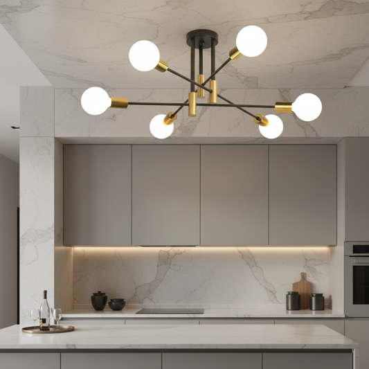 Axon Two-Tone Semi-Flush Ceiling Light