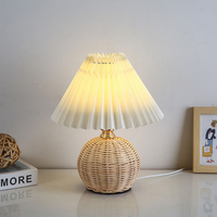 Pleated Shade USB Table Lamp