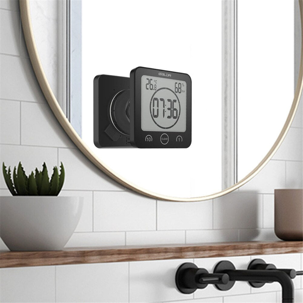 Waterproof Suction Shower Clock