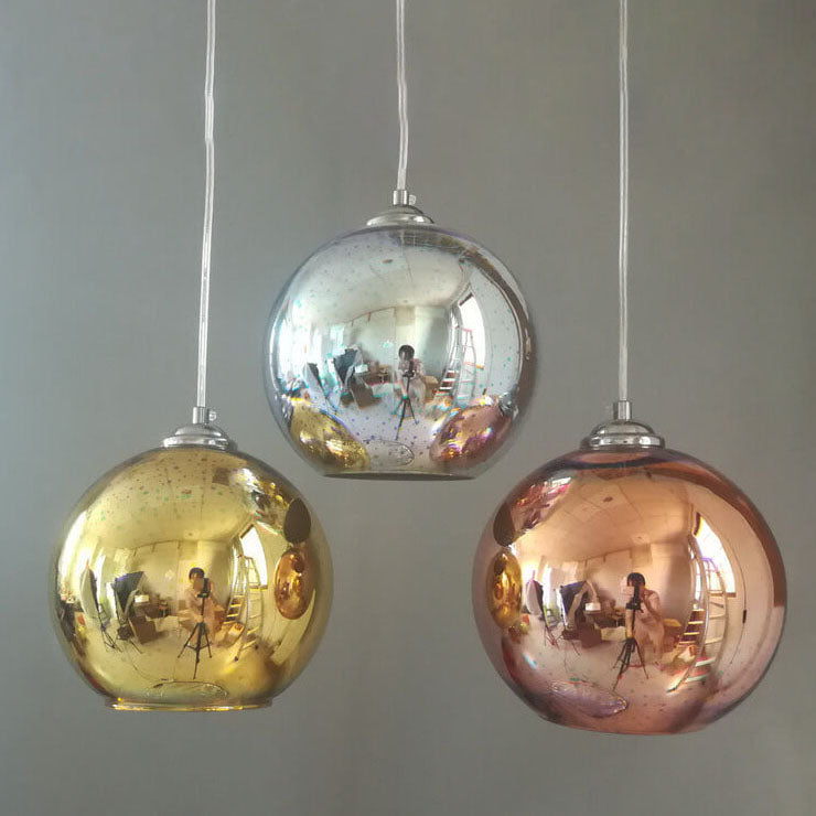 Firework Glass Dome Pendant Light