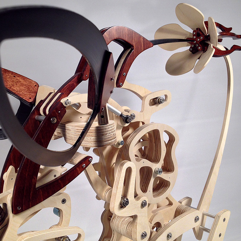 Balancing Wooden Hummingbird Sculpture