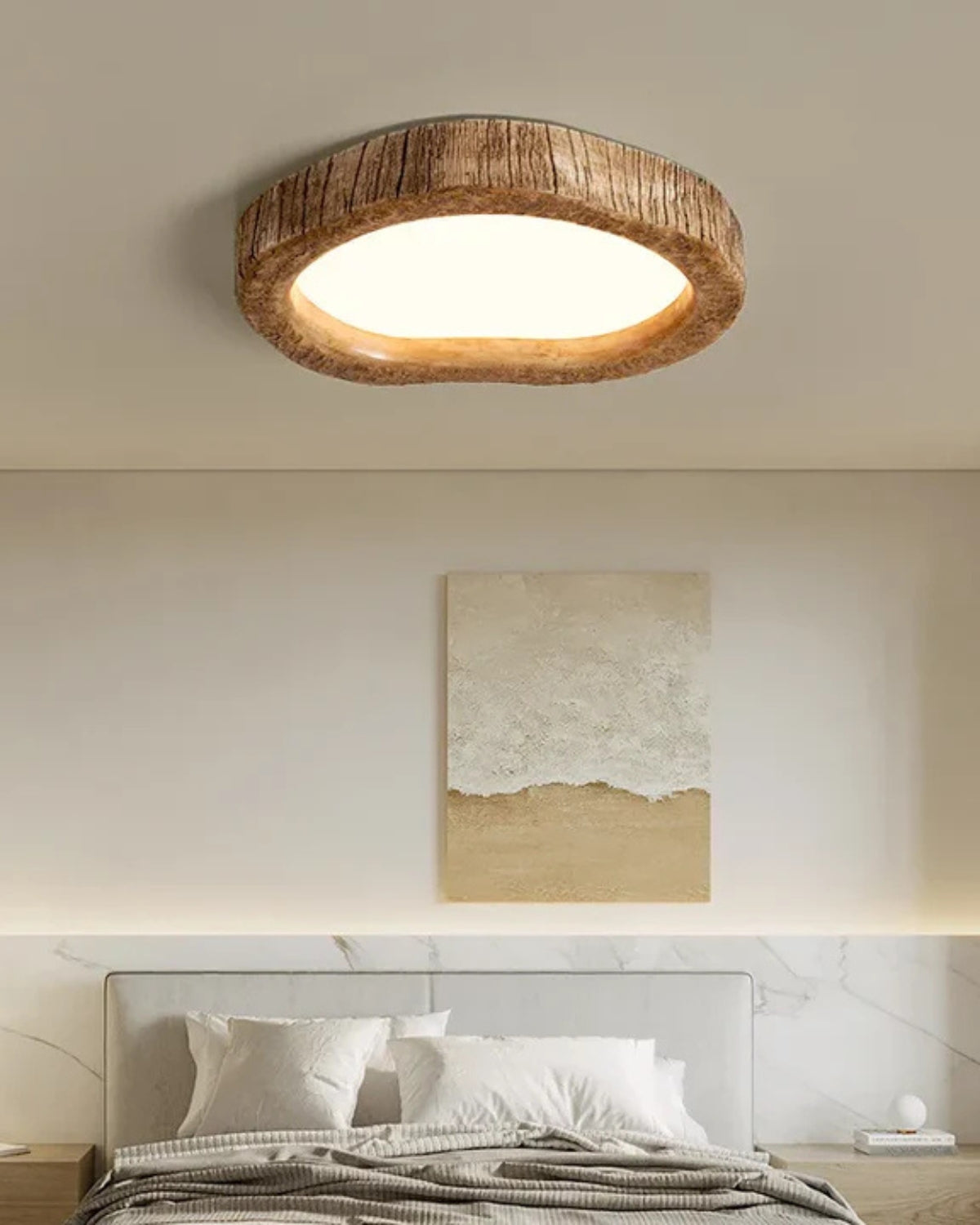 Halo Wood-Effect LED Ceiling Light