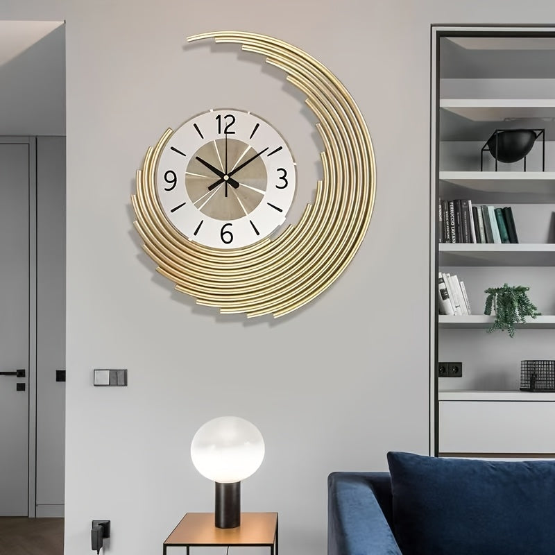 Crescent Metal Wall Clock 46cm