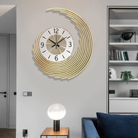 Crescent Metal Wall Clock 46cm