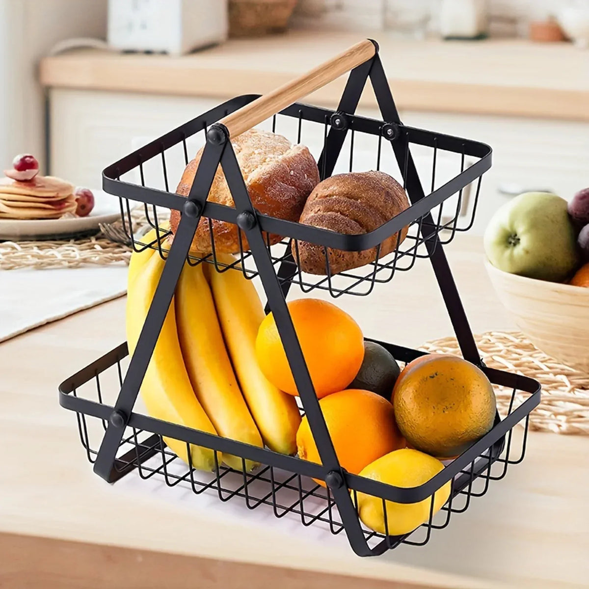 Tiered Metal Fruit Basket