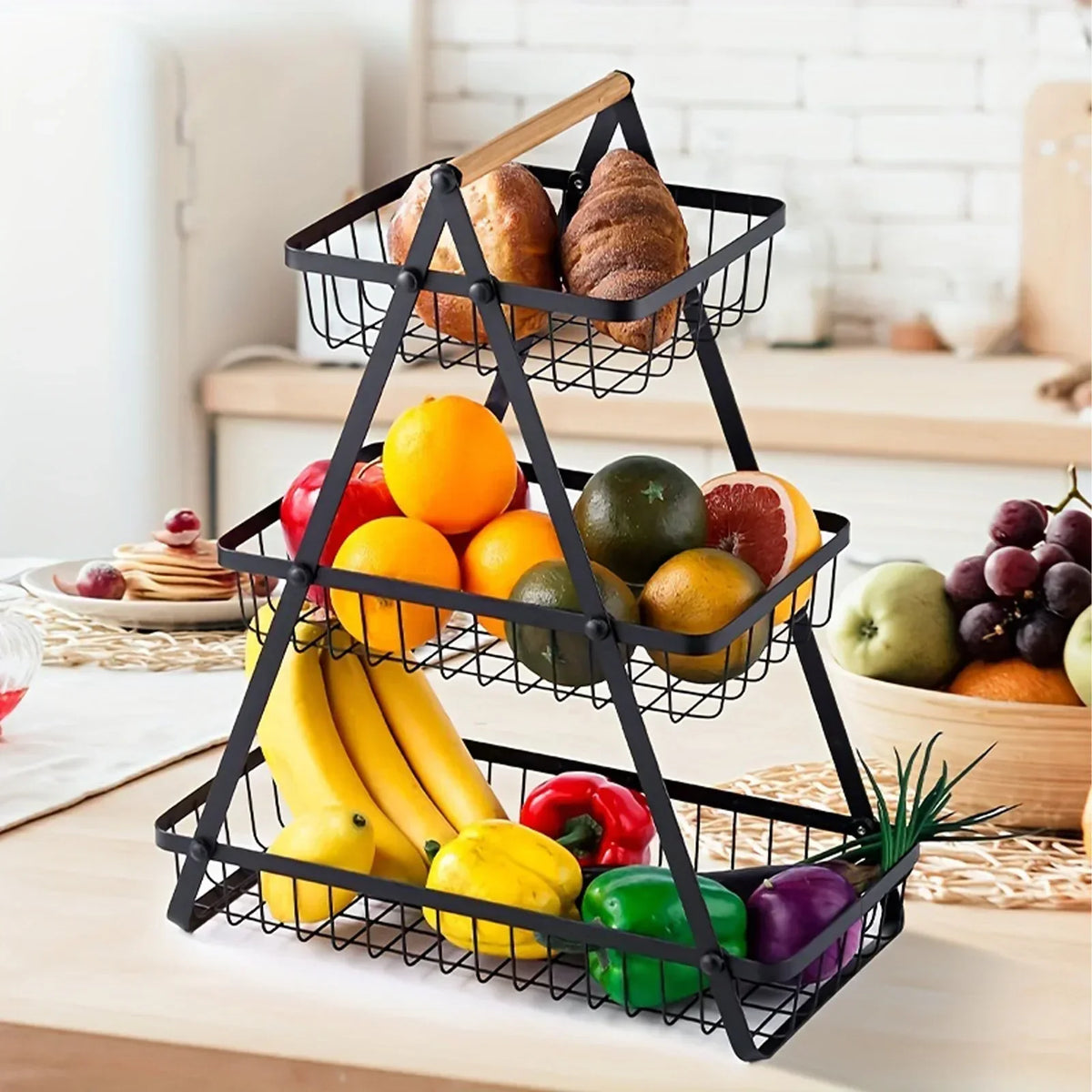 Tiered Metal Fruit Basket