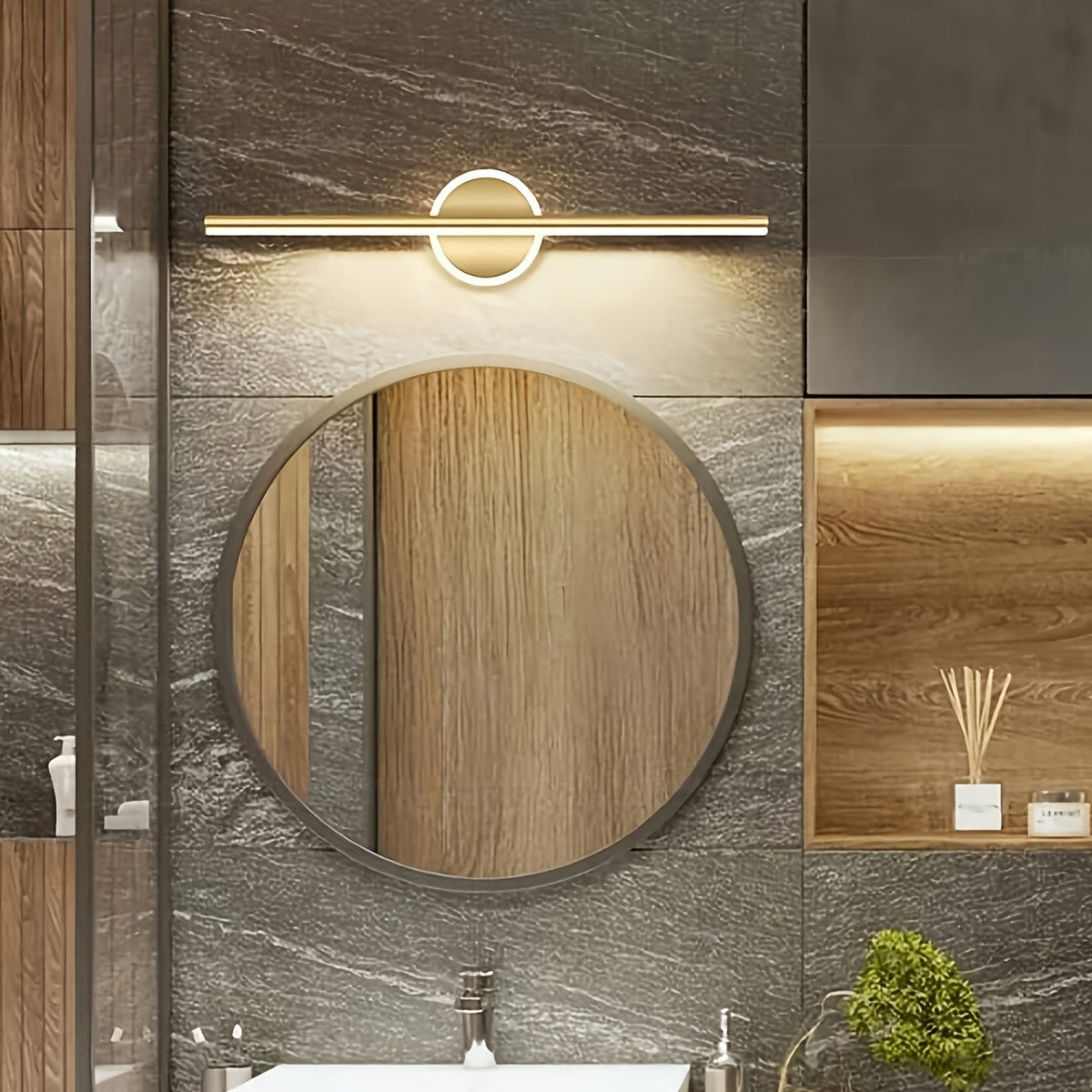 Slim Aluminium Over-Mirror Light 60cm