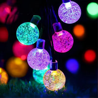 Crackle Glass Solar String Lights