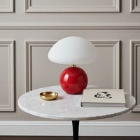 High Gloss Ceramic Mushroom Table Lamp