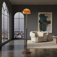 Rustina Amber Dome Floor Lamp 155cm