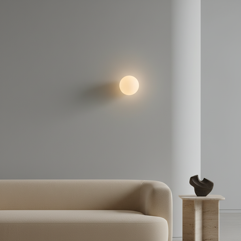 Solstice Milk Glass Wall Light